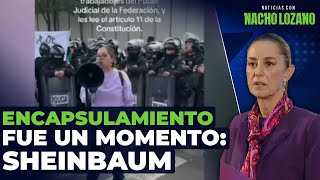 Sheinbaum habló del encapsulamiento a trabajadores del PJF en la F1 jueza da su versión  Nacho [upl. by Elsa]