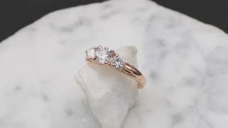 Three Stone Tree Branch Engagement Ring [upl. by Eteragram]