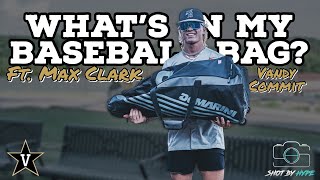 What’s In My Baseball Bag Ft MAX CLARK A Class Of 2023 Outfielder Committed To Vandy  Summer Bag [upl. by Allegra]