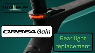 Replacing the rear light on an Orbea Gain M20i [upl. by Rochette]