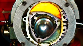 See Thru Rotary Engine in Slow Motion  Wankel Engine 4K [upl. by Bowman]