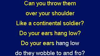 Do Your Ears Hang Low Karaoke video with lyrics Instrumental Version [upl. by Karalee]