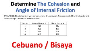 Direct Shear Test  Cohesion and Angle of Internal Friction  Cebuano  Bisaya [upl. by Amekahs]