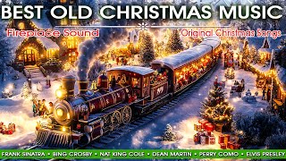 Frank Sinatra Bing Crosby Nat King Cole Dean Martin Elvis 🎄Best Old Christmas Music Vs Fireplace [upl. by Nipahc899]