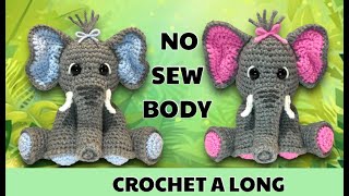 CROCHET ELEPHANT NO SEW BODY AMIGURUMI [upl. by Noitna317]