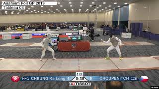 2019 140 T08 04 M F Individual Anaheim USA GP RED CHEUNG HKG vs CHOUPENITCH CZE [upl. by Nnairrek]