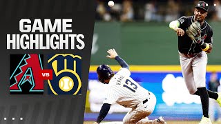 Dbacks vs Brewers Game Highlights 92124  MLB Highlights [upl. by Korten]