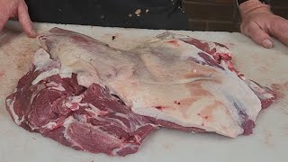 Butchering Lamb Leg Butterflied Leg Of Lamb [upl. by Talich]