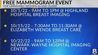 Free mammogram screening events happening in Rochester [upl. by Eenrahc]