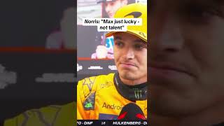 Lando Norris postrace Verstappen won because of luck not talent f1 norris verstappen [upl. by Atenahs]