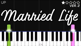 Disney Pixar’s “Up”  Married Life  EASY Piano Tutorial [upl. by Belda128]