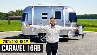 Airstream’s SMALLEST Camping Trailer  2025 Caravel 16RB Walk Through Tour [upl. by Ide173]