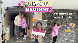 Der UMZUG BEGINNT 😍🏠 Statement zu unserer TAPETE 😰 HansampWika [upl. by Hgielyak]