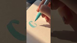 Brush pen calligraphy  DOMS pastel brush pen calligraphy art handlettering [upl. by Elconin]