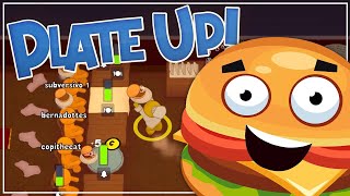 PlateUp  GET YOUR BURGIES IN A ROW 4Player Gameplay [upl. by Nosahc]