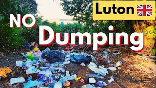 🇬🇧 Dumping in Luton England  Sunny England Winter Walk  Luton and Dunstable Bus way  ASMR walking [upl. by Elrem447]