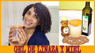 COMO HACER GEL DE LINAZA Y MIEL🐝  Gel para cabello rizado💖 [upl. by Caffrey776]