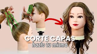 🔴CORTE EN CAPAS ► EN 2 PASOS  HAZLO TU MISMA [upl. by Leelahk646]