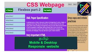 Create responsive website in tamil  flexbox and media query in css tamil  part2  Parallel code [upl. by Adnohsek741]