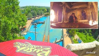 4K Escape from Pompeii  Fire Adventure Water Ride  Busch Gardens Williamsburg [upl. by Paza]