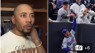 Mookie Betts Reacts to Yankees Fans Interference in World Series [upl. by Nale]