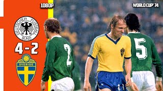 West Germany vs Sweden 4  2 Second Round Highligh amp All Goals World Cup 74 HD [upl. by Nilhsa413]