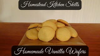 Homemade Vanilla Wafers Recipe  How To Make Vanilla Wafers At Home  Homestead Kitchen Skills [upl. by Tenej]