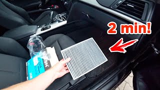 Replacement Cabin Air Filter BMW F30 F31 F32 F33 F34 F20  change interior filter [upl. by Patsis]