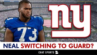 REPORT Giants Talked To Evan Neal About Switching To Guard  New York Giants News [upl. by Ynar]