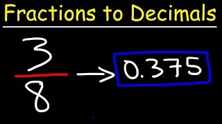 How To Convert Fractions to Decimals [upl. by Erminia]