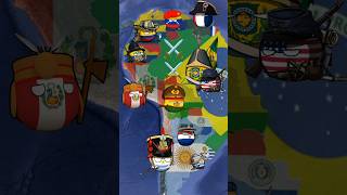 EL IMPERIO DE BRASIL Y EEUU VS HISPANOS countryballs mapa paises guerra historia [upl. by Neirual64]