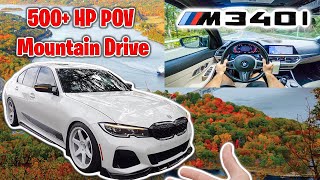 BMW M340i POV Fall Mountain Drive Stage 2 500 HP Valvetronic Exhaust Sounds [upl. by Aillil629]