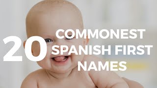 Top 20 Spanish First names  Hispanic First names [upl. by Eveline]