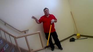 custodian training cleaning stairwells [upl. by Rotceh]