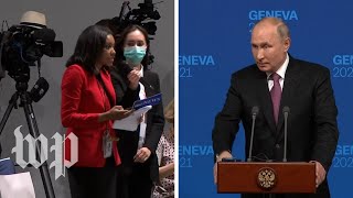 Reporter asks Putin why his political opponents are ‘dead in prison or poisoned’ [upl. by Maeve800]