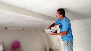 Doing a Drywall repair in a garage [upl. by Niarda]