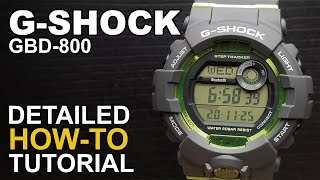 Gshock GBD800  Detailed HowTo Tutorial on module 3464 [upl. by Jenna]