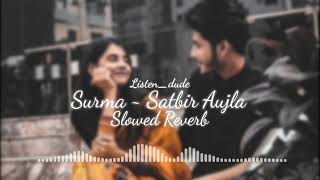 Surma ğŸ’•  Satbir Aujla Punjabi Song Slowed Reverblistendude [upl. by Aicenert]