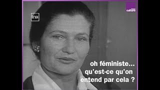 Simone Veil en 1974  quotFéministe questce quon entend par cela quot [upl. by Benenson]