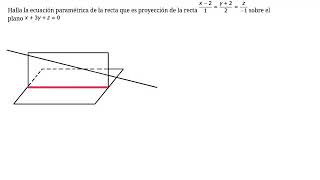 Proyección de una recta sobre un plano [upl. by Meakem]