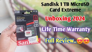 Sandisk 1 TB MicroSD Card Extreme Unboxing And Review 2024 Flipkart Sale [upl. by Akisey]