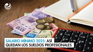 Salario Mínimo 2025 Así quedan los sueldos profesionales [upl. by Llenad600]