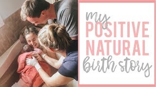 MY POSITIVE NATURAL WATER BIRTH  42 WEEKS  Becca Bristow [upl. by Ahsenar]