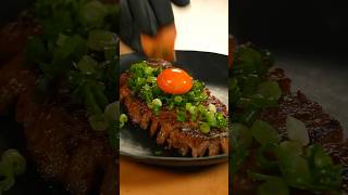 Wagyu steak with doubanjiang miso sauce🍖 food [upl. by Ofori]