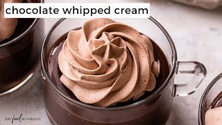 Chocolate Whipped Cream Recipe [upl. by Atsirhcal548]