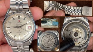 Titoni Airmaster 1970s Caliber ETA28242 Swiss Vintage Watch Movement sound Appearance etc [upl. by Ennaear]