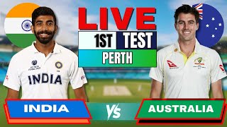 IND vs AUS Test India vs Australia 1st Test Day 3  Live Score amp Commentary  IND vs AUS session 3 [upl. by Ynnos]