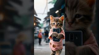 New cell phone  Cat story cat shorts [upl. by Urian]