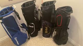 2022 Golf Bag Review amp Comparison Ping Hoofer Taylormade Flextech Titleist Players4 [upl. by Mulford]