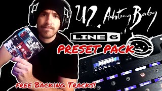 Line 6 Helix Guitar Patch The Edge U2 Achtung Baby Preset Pack  Free Backing Tracks [upl. by Kondon839]